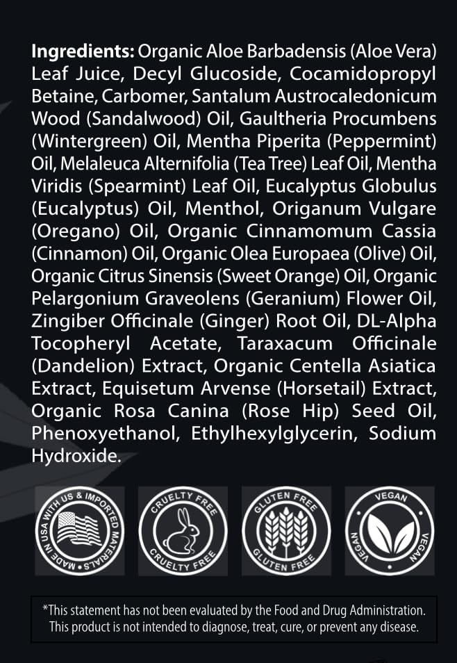 Derma-Nu Soothing Body Wash for Men — Sandalwood— 8 oz