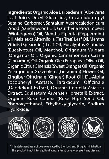 Derma-Nu Soothing Body Wash for Men — Sandalwood— 8 oz