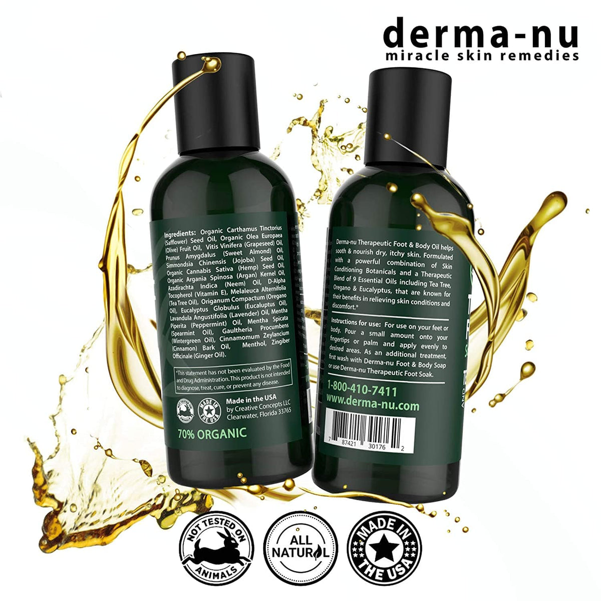 Therapeutic Foot Oil | Miracle Skincare Remedies | Derma-Nu